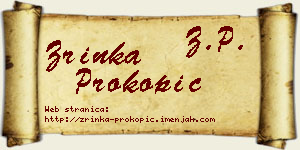 Zrinka Prokopić vizit kartica